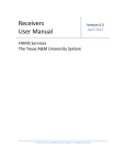 Receivers User Manual - The Texas A&M University System