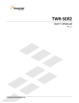 TWR-SER2 User`s Manual