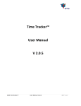 Time Tracker™ User Manual V 2.0.5