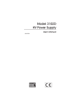 3102D HV Power Supply User`s Manual