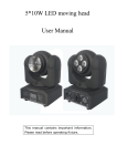 5*10W LED moving head User Manual