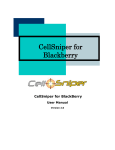 CellSniper for BlackBerry User Manual