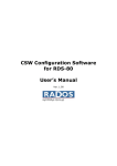 CSW Configuration Software for RDS-80 User`s Manual