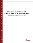 Gassonic Observer-H Instruction Manual
