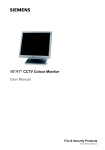 15”/17” CCTV Colour Monitor User Manual