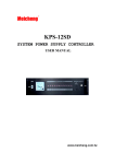 kps-12sd system power supply controller user manual