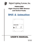 PD804DMX User Manual - Digital Lighting Systems