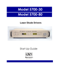 Models 5700 - 30 and 5700 - 80 Laser Diode Drivers Start Up Guide