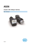 Actuator with CANopen interface User manual