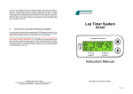 Lap Timer System Instruction Manual