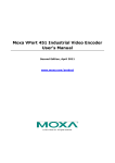 Moxa VPort 451 Industrial Video Encoder User`s Manual