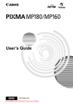 Canon PIXMA MP160 User Guide Manual