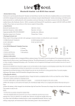 Bluetooth Headset LnS-IE350 User manual