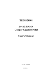 TEG-S2400i 24+2G SNMP Copper Gigabit Switch User`s Manual