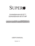 SUPERSERVER 6015T-T SUPERSERVER 6015T-INF