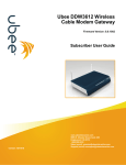 Ubee DDW3612 Wireless Cable Modem Gateway