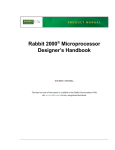 Rabbit 2000 Microprocessor Designer`s Handbook