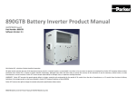 890GTB Battery Inverter Product Manual