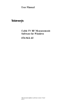 User Manual Cable TV RF Measurements Software for Windows