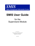 SMIS User Guide for Supervisors
