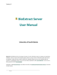 BioExtract Server User Manual - The University of South Dakota