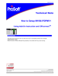 Technical Note How to Setup MVI56-PDPMV1