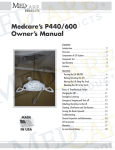 Medcare`s P440/600 Owner`s Manual