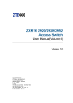 ZXR10 2920/2928/2952(V1.0) Access Switch User Manual (Volume I)
