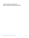 Supplier Connection Buyer Admin Portal User Manual (784 KB PDF)