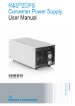 R&S ZCPS Converter Power Supply User Manual