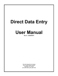 Direct Data Entry (DDE)
