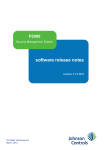 P2000 Security Management System Software Release Notes