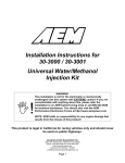AEM Universal Water Methanol Injection Kit