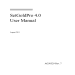 SetGoldPro User Manual