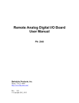 Remote Analog Digital I/O Board User Manual - Bkp