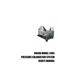 ruska model 2485 pressure calibration system user`s manual