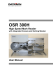 User manual OMR 300H English Date: 11/2006 | Size