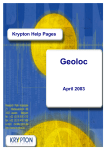 Krypton Help Pages on Geoloc