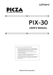 User`s Manual, PIX-30 (English)