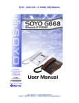 SOYO – G668 VOIP – IP PHONE USER MANUAL