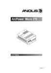 User manual ArcPower Micro 270