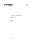 Motion Controller User`s Manual