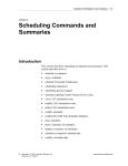 Operator Workstation User`s Manual: Scheduling Commands and