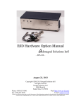 ESD Hardware Option Manual - us