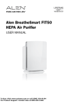Alen BreatheSmart Fit50 Air Purifier Owner`s Manual | Sylvane