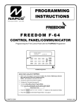 FREEDOM F-64 PROGRAMMING INSTRUCTIONS