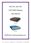 PORTech MV-374/378 User Manual
