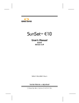 SUNSET E10_manual