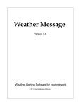 Weather Message Manual Version 3.8