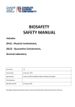 EHSE Biosafety Safety Manual